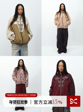 SQUARE CIRCLE 方圆正反两穿刺绣印花环保羊羔毛户外摇粒绒外套