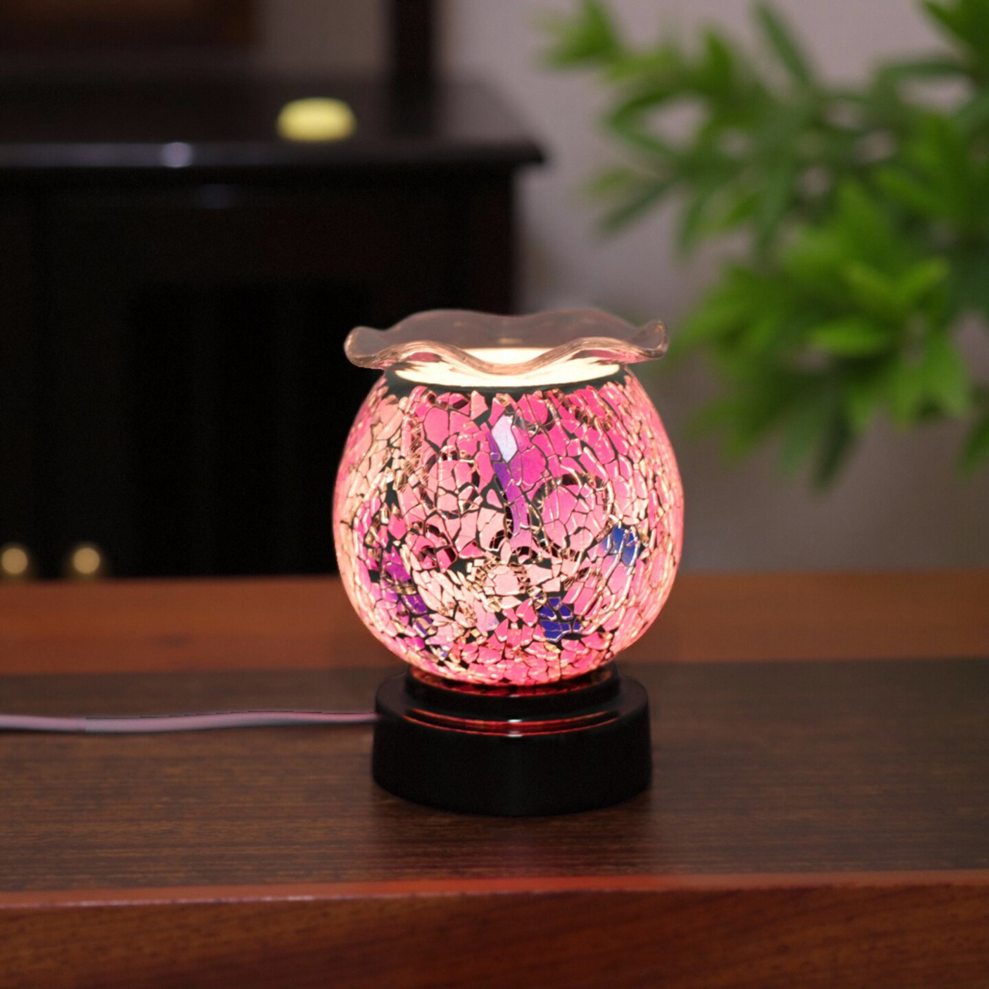 中国风马赛克香薰灯卧室床头小夜灯精油香熏台灯插电创意氛围灯