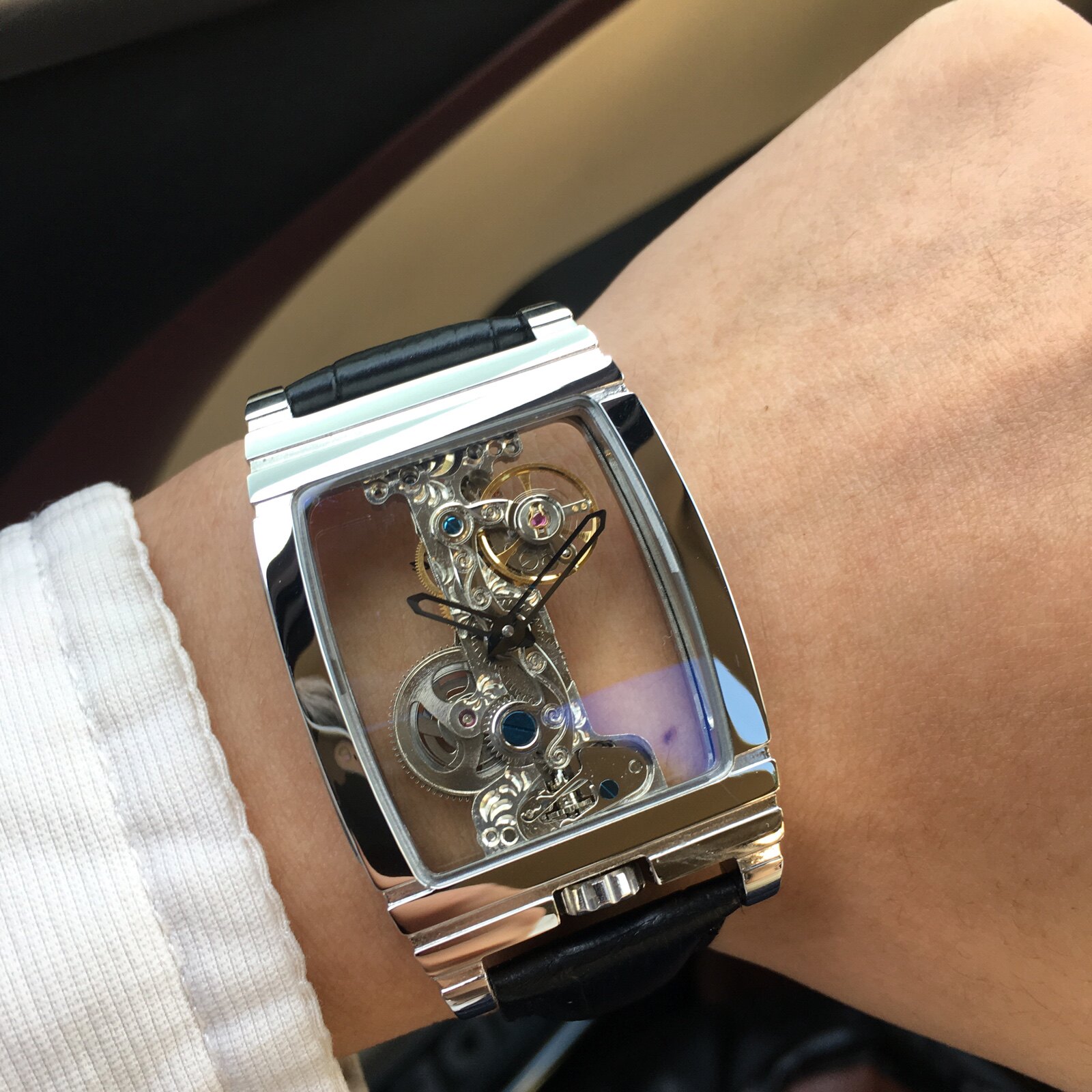 新款酒桶型网红方形机械男表手表