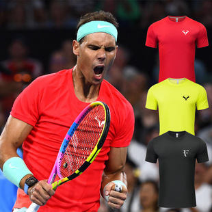 夏季新款纳达尔网球服小德速干短袖T恤男士费德勒网球运动上衣男t