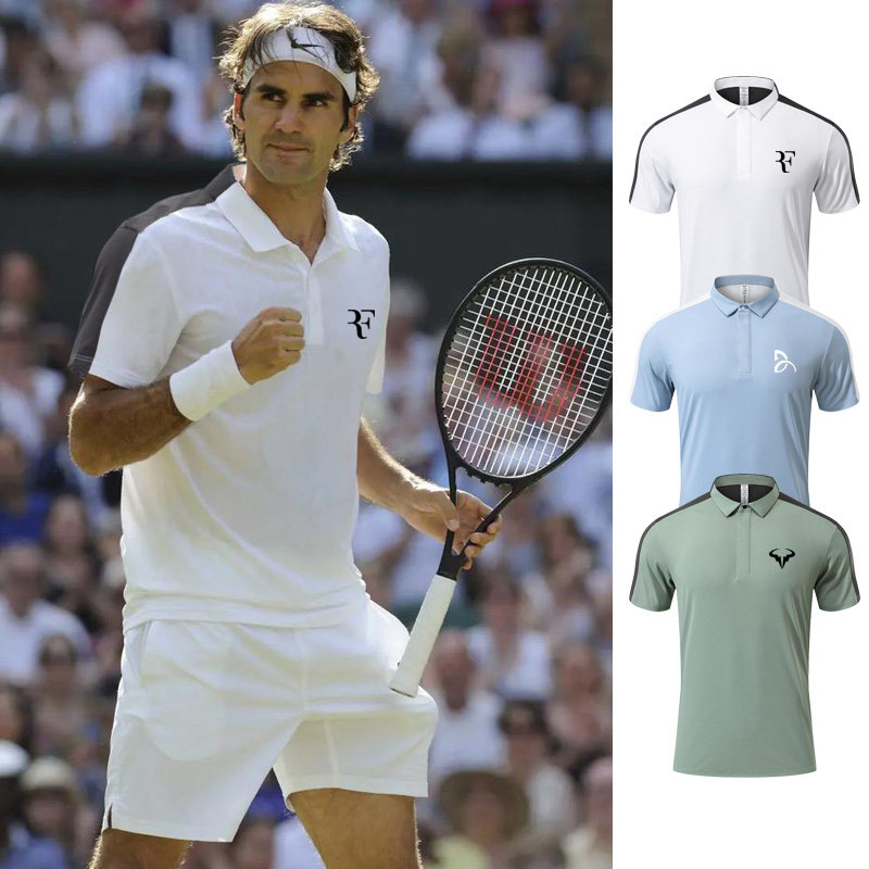 新款费德勒网球服男速干德约短袖polo衫白色纳达尔运动上衣女定制