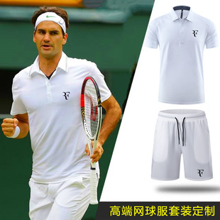 速干费德勒网球服套装定制纳达尔网球短袖小德运动polo衫五分短裤