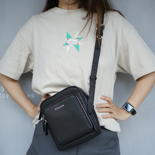 阿慕良品 MUSIGN 高定系列进口荔枝纹小牛皮迷你男女新款斜挎包