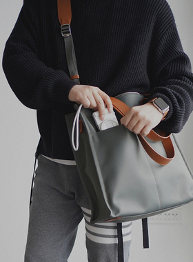 阿慕良品慕四姑娘系列简约牛皮大容量托特包购物袋男女中性 TOTE