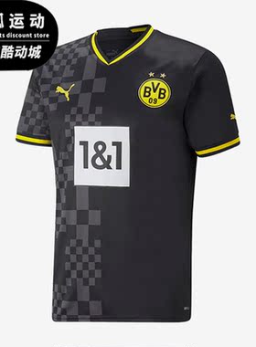 Puma/彪马正品夏季男士V领透气足球运动训练短袖T恤765884-02