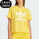 IN8438 三叶草女士复古透气宽松运动短袖 Adidas 阿迪达斯正品