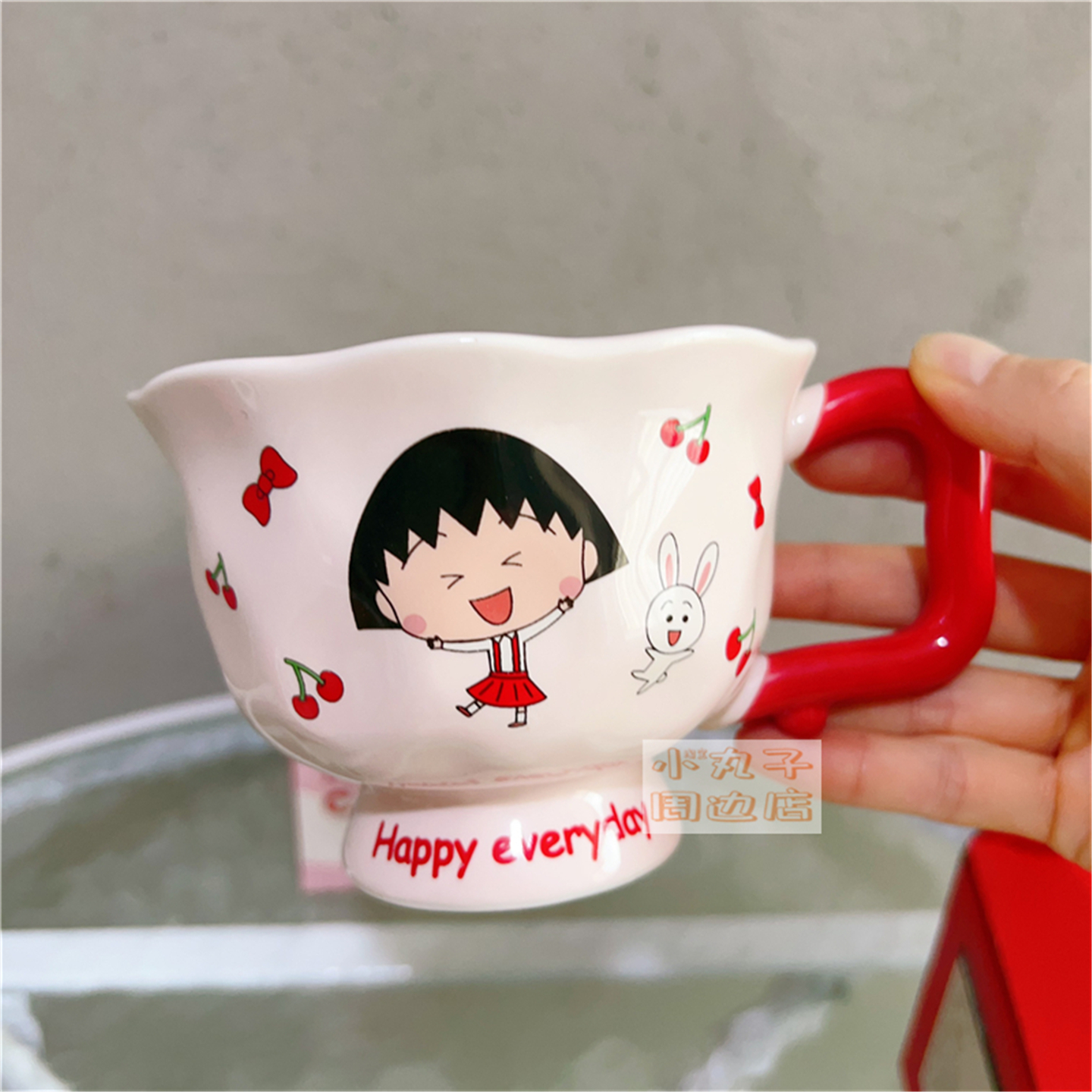 樱桃小丸子周边陶瓷马克杯