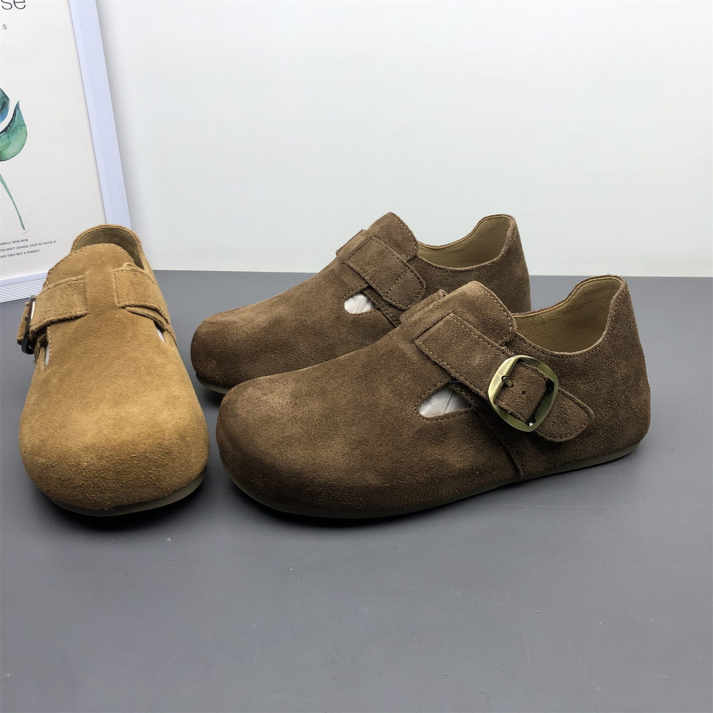 女鞋博肯鞋圆头软底防滑休闲鞋