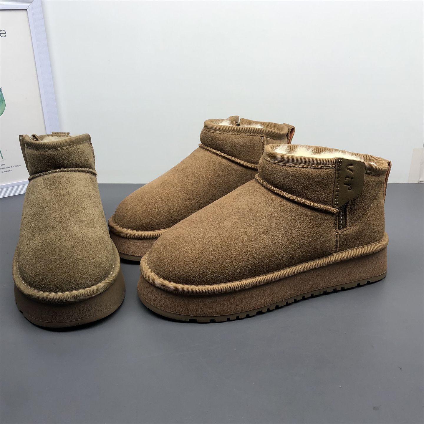 真皮女靴雪地靴加棉加厚冬季防滑