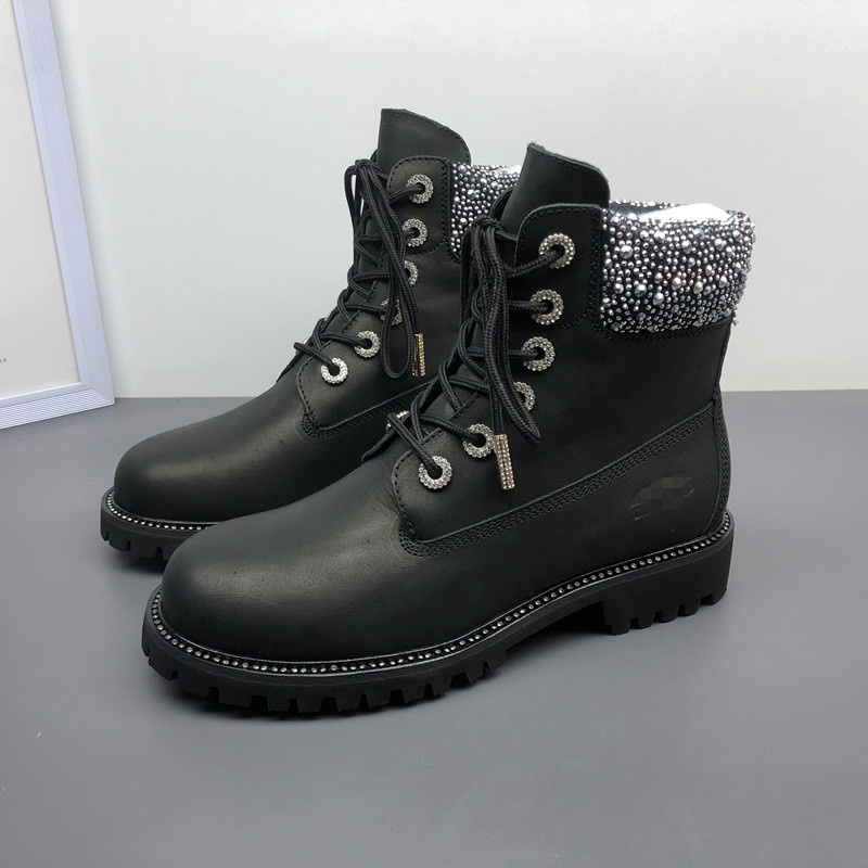 女靴冬加棉马丁靴防滑牛皮加绒靴