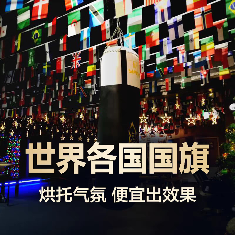 世界各国串旗小彩旗国旗 体育足球赛事节日气氛吊旗 KTV酒吧装饰