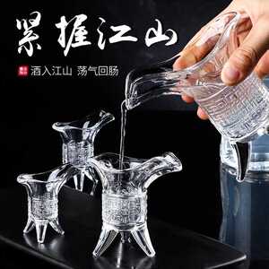 中式风复古玻璃小酒杯