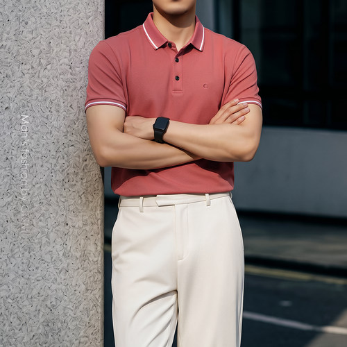 商务穿搭翻领POLO衫男短袖百搭时尚T恤上衣基础高端夏季2026男装
