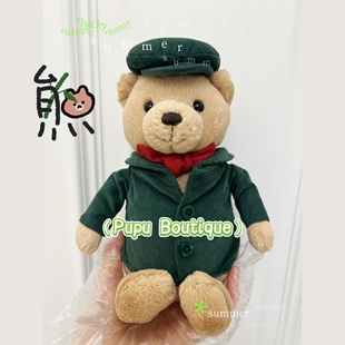 绝版正品Jellycat圣诞限定戴帽子绿色小熊兔子花环姜饼屋麋鹿橡子