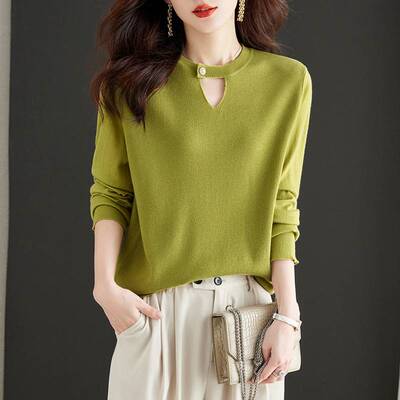 红色打底衫女秋冬2025新款设计感针织上衣内搭短款高级感大码毛衣