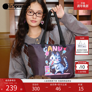 LeSportsac乐播诗25新款 TRENDY系列简约大容量通勤拉链单肩托特包