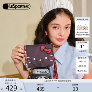 祝绪丹同款 HelloKitty刺绣凯蒂猫护照夹卡包 LeSportsac乐播诗新款