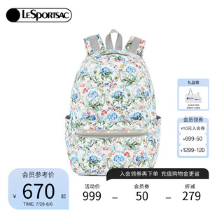 LeSportsac樂(lè)播詩(shī)TRENDY潮流系列浪漫花紋大容量雙肩包電腦背包