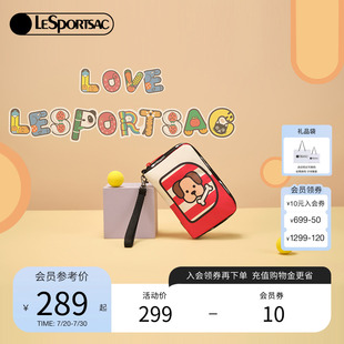 散步休闲女士手拿包零钱包 LeSportsac乐播诗快乐字母系列新款