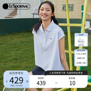 LeSportsac乐播诗25新款 多彩坎肩凉感速干吸湿宽松无袖 网眼POLO衫