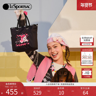 LeSportsac乐播诗新款TOKIDOKI™LOVE通勤卡通手提袋双面托特包女