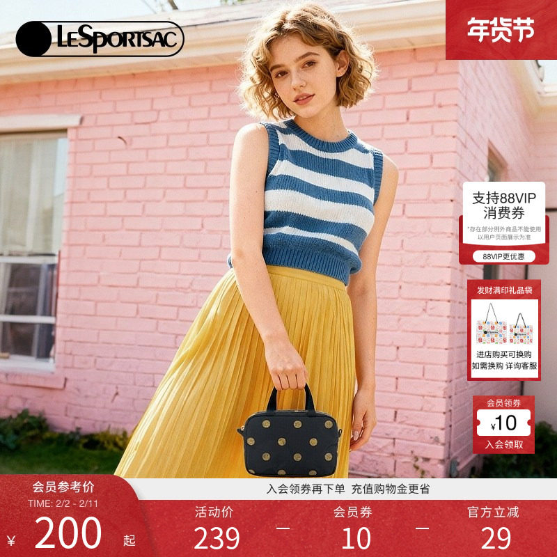 LeSportsac乐播诗新款经典系列时髦波点轻便零钱包手提包手拿包