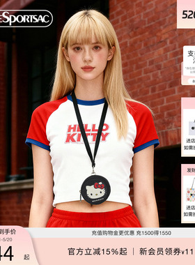 LeSportsac乐播诗新款HelloKitty合作系列可爱黑色挂件包挂脖小包