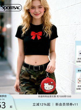 LeSportsac乐播诗新款HelloKitty合作系列可爱红色挂件包挂脖小包