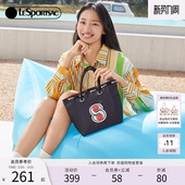 LeSportsac乐播诗快乐字母系列新款 通勤百搭大容量敞口托特包女