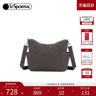 LeSportsac乐播诗新款 CLASSIC系列棕色低调简约大容量通勤斜挎包