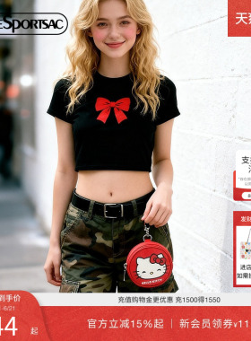 LeSportsac乐播诗新款HelloKitty合作系列可爱红色挂件包挂脖小包