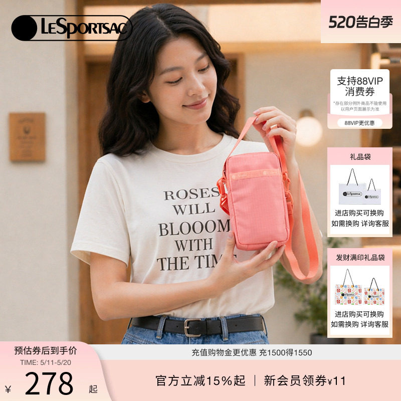 LeSportsac乐播诗新款CLASSIC系列手机包休闲通勤女包单肩斜挎包