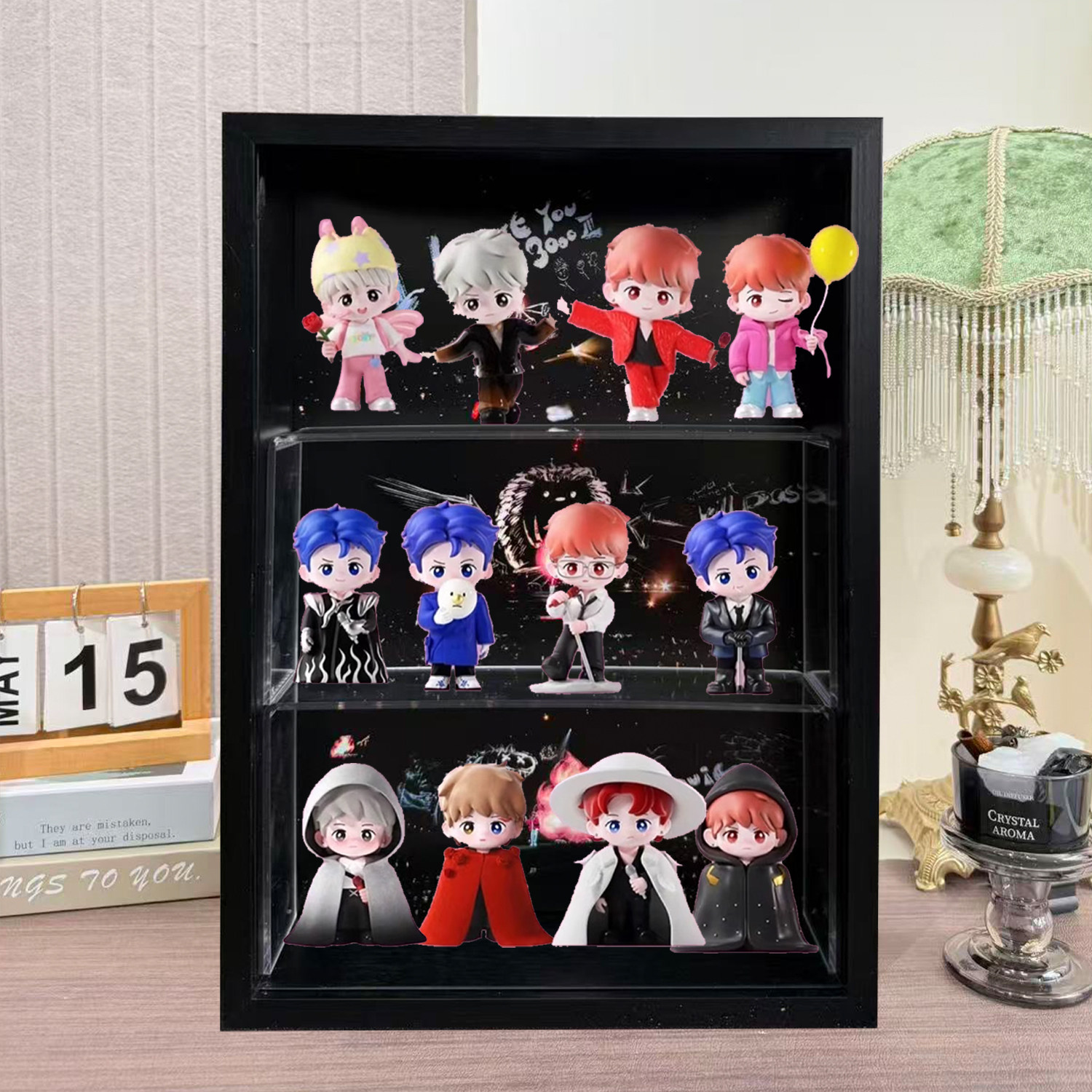 檀健次多见一次系列手办盲盒演唱会舞台主题收纳展示架木质展示盒