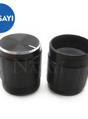 15x17mm 15*17mm铝合金电位器旋钮 梅花音量调节旋钮帽子 黑色