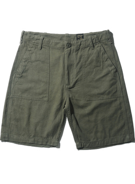 004C工匠制作 复古复刻阿美咔叽 OG107军绿色宽松工装短裤多袋裤