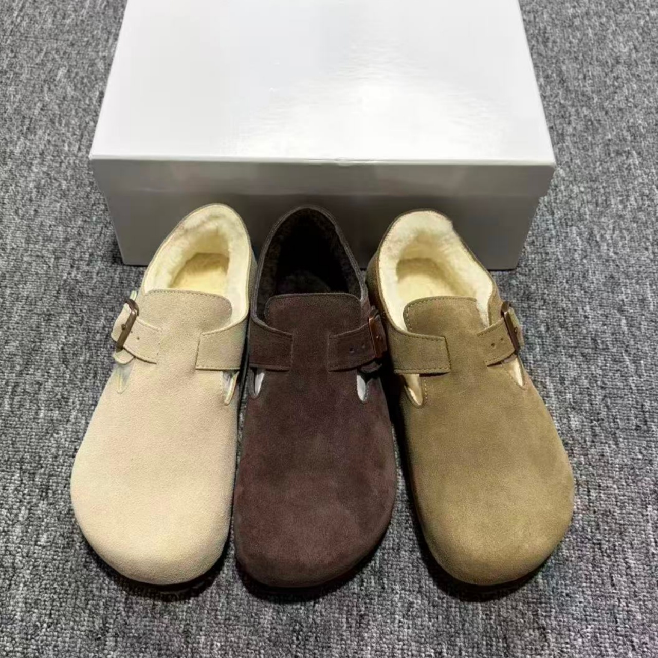 真皮羊皮毛一体勃肯鞋博肯