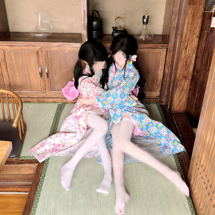 mp「浴衣」柴呼呼家樱花可爱女儿服洛丽塔和服纯棉少女Lolita