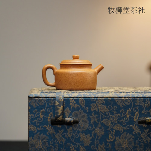 牧狮堂小德钟把玩器75cc原矿上乘黄金段宜兴手工紫砂壶功夫泡具器