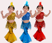 儿童舞蹈演出服装 鱼儿欢歌表演服小荷风采唧唧女童悦美人鱼小金鱼