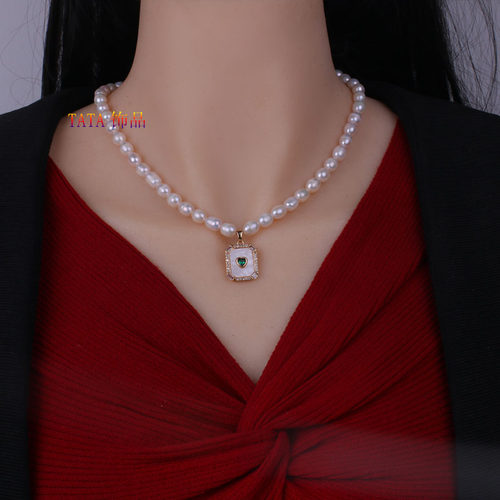 轻奢天然珍珠锁骨链颈项链