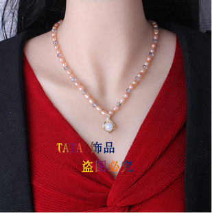纯天然淡水珍珠项链2024新颖时尚设计百搭珍珠项链颈链锁骨链送礼