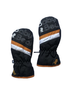 红黑粉桔蓝紫色防水防滑拼色冬款滑雪运动保暖儿童宝宝双层手套