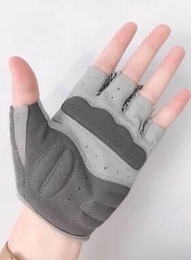 出口灰黑色男女半指手套战术运动赛车自行车举重哑铃博击健身锻炼