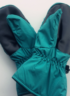 防水加绒加厚骑行越野单板滑雪运动防护保暖连指闷子女款护手手套