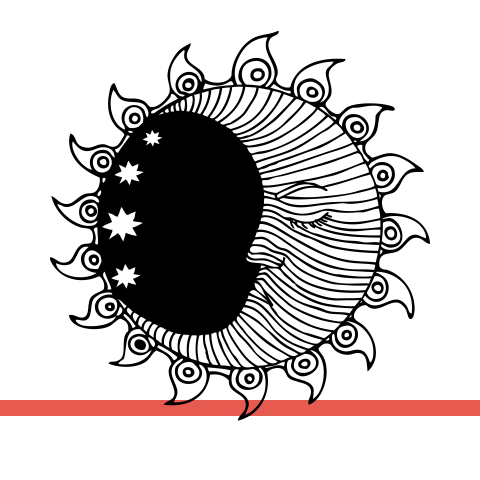 太阳星星月亮墙贴画sunmoon手绘风格背景墙壁玻璃镂空装饰墙贴纸