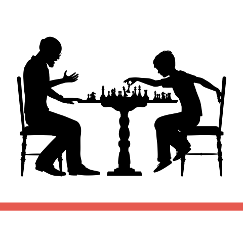 创意国际象棋围棋父子下棋墙贴画文化玻璃防水镂空装饰背景墙贴纸