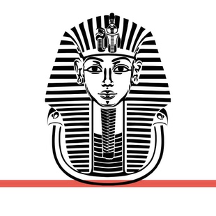 古埃及法老图坦卡蒙黄金面具图案墙贴画台复古玻璃镂空装饰墙贴纸