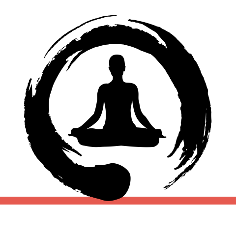 禅圈冥想打坐人物圆圈符号墙贴画瑜伽馆玻璃门镂空装饰背景墙贴纸