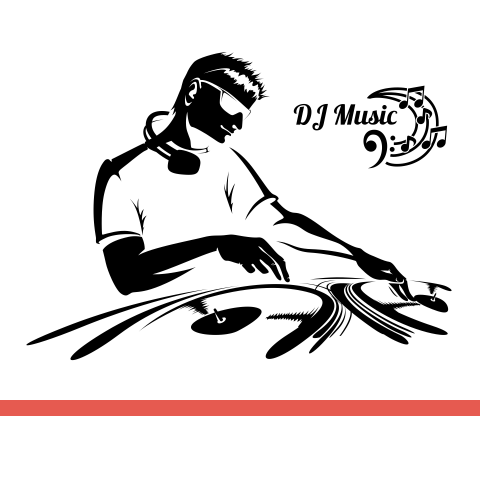 DJ打碟人物KTV音乐墙贴画酒吧歌厅吧台音符装饰玻璃门镂空墙贴纸