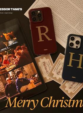 ProfessorTang 原创圣诞款iPhone16promax手机壳哈利波特HP周边罗恩毛衣iphone15plus格兰芬多保护套华为p70